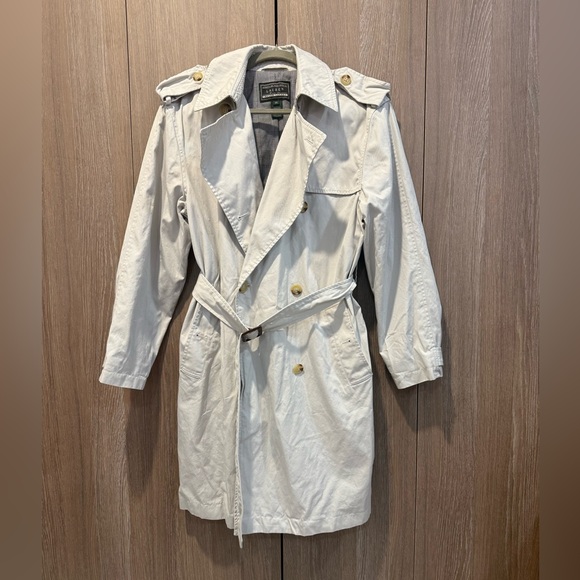 Ralph Lauren Tan Trench Coat with Belted Waist and Epaulettes - Picture 1 of 7